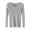#Gray 1, variant on Vynhevius Women's V Neck Sweater Long Sleeve Ribbed Solid Slim Fit Stretchy Casual Layer Knit Tops