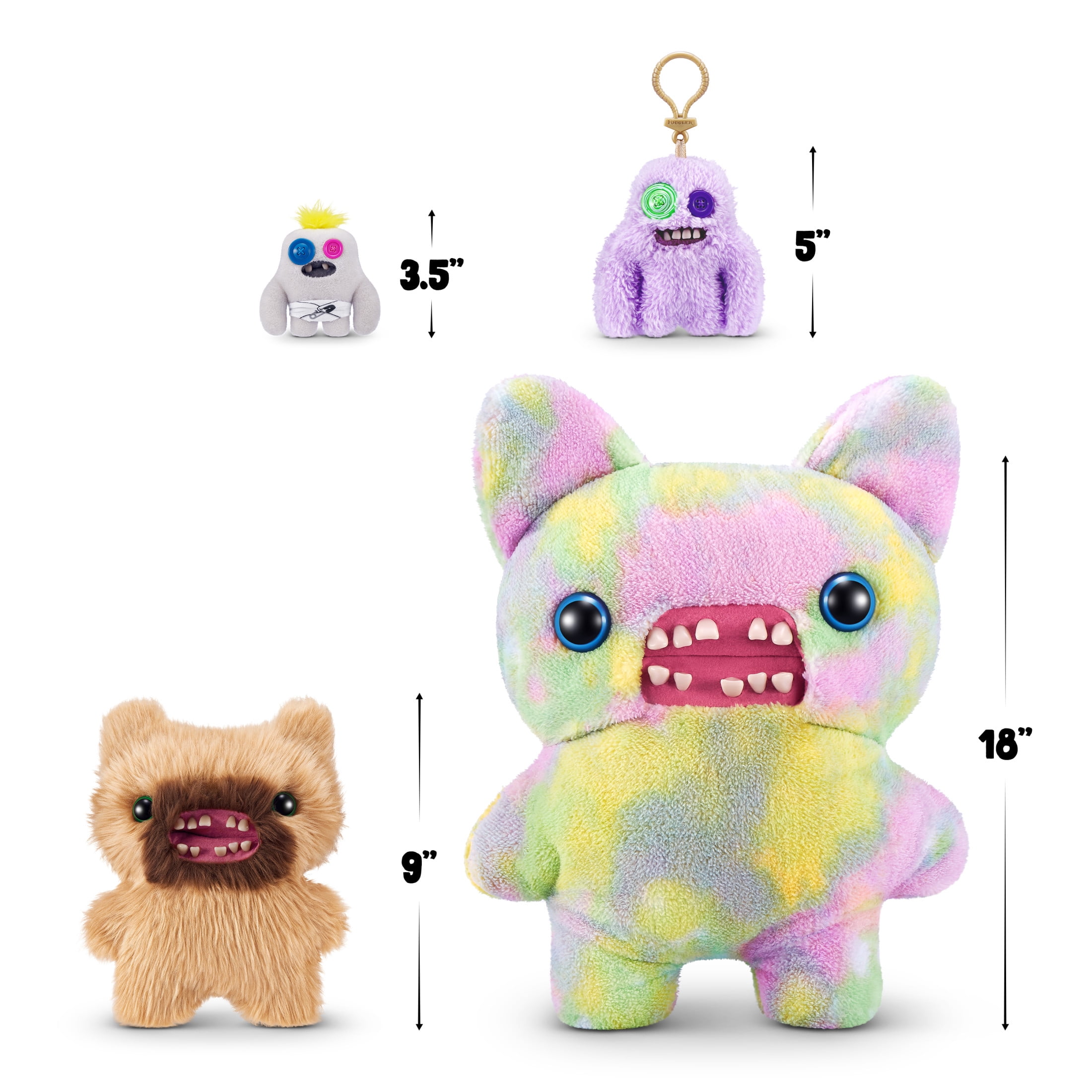 Fuggler Hairy Fuggs 9-inch Series 1 (Screech - Beard - Blonde) by ZURU, Funny Ugly Monster Plush Toy