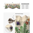 thumbnail image 5 of Plant Flower Petunia Lavender Short Window Curtain Adjustable Tie Up Valance for Living Room Kitchen Window Drapes, 5 of 6