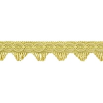 1 1/2" (3.5cm) Scalloped Fringe Gimp | Fringe Trim # SF0150FG,, Light Gold #B7 (Light Yellow Gold) Sold By The Yard (36"/3 ft/0.9m)