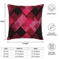 thumbnail image 2 of Multi-Size Linen Sofa Pillow Cover Invisible Zipper Open And Close Strong Use For Sofa Chair Garden Sofa Car Argyle Plaid Magenta_1 20"X20", 2 of 8