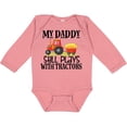 thumbnail image 3 of Inktastic Farming Daddy Plays with Tractors Boys or Girls Long Sleeve Baby Bodysuit, 3 of 5