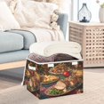 thumbnail image 5 of WOBOGO Roast Chicken Large Collapsible Storage Box Flip Lid Fabric Decorative Organizer Container Basket with Handles 16.5×12.6×11.8in, 5 of 7
