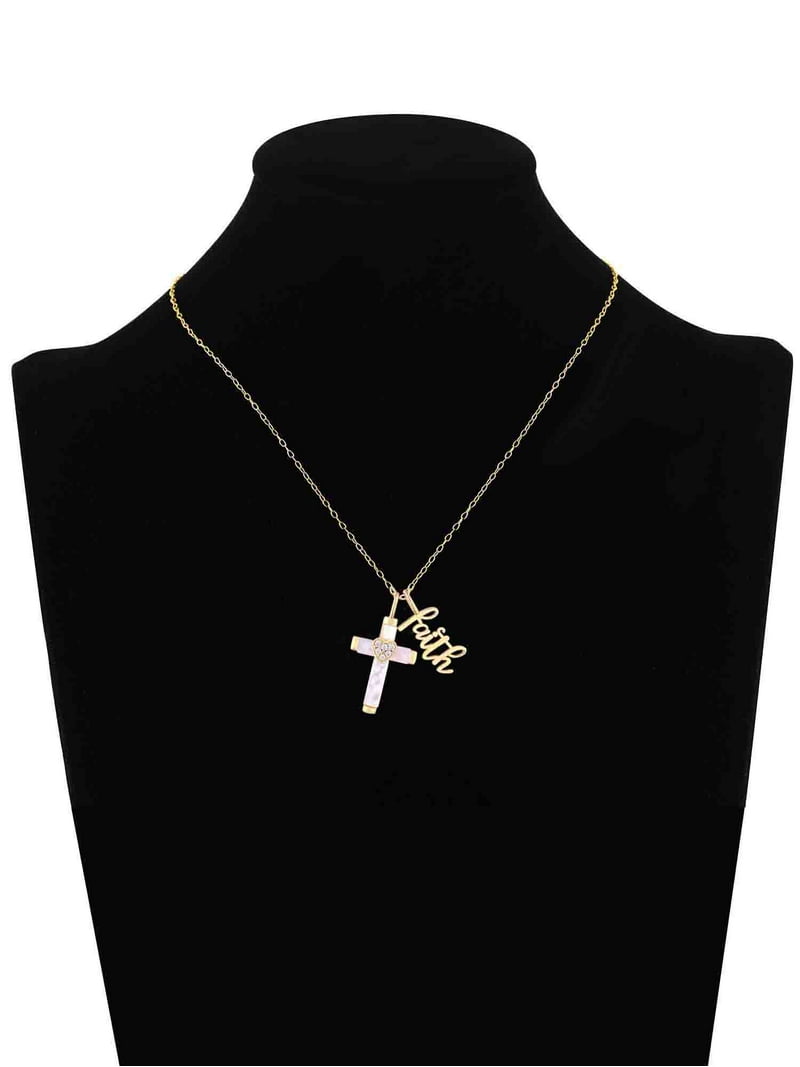 Believe by Brilliance Mother of Pearl and Cubic Zirconia Cross