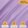 thumbnail image 4 of Lux Decor Twin Size Sheet Set, 3-Piece Plain Soft Microfiber – Deep Pocket Queen Bed Sheets, Includes 1 Fitted Sheet, 1 Flat Sheet, 1 Pillowcase, Purple, 4 of 10