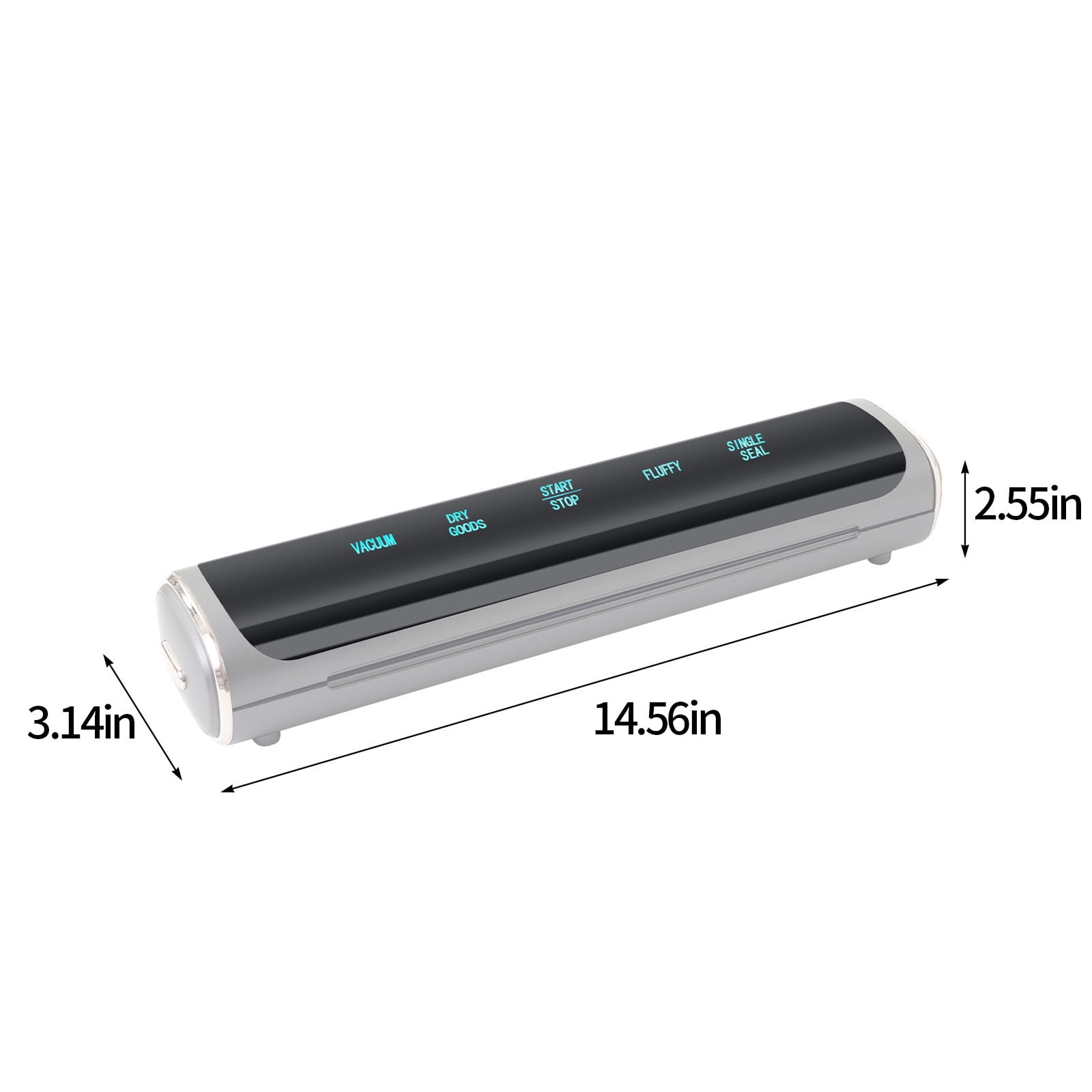 Vacuum Sealer Machine with 10 Bags, Blue, ABS Material, Dry/Moist Modes, Airtight Food Storage, Wide-Sealing, One-Click Operation, Enhanced Suction, 120W Power, 110V Rated Voltage White