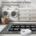 thumbnail image 5 of ODIKA 8'x10' Machine Washable Non-Slip Area Rug, Art Fan Motif with Interlocking Metallic Highlights High Traffic Rug, Black, 364783, 5 of 7