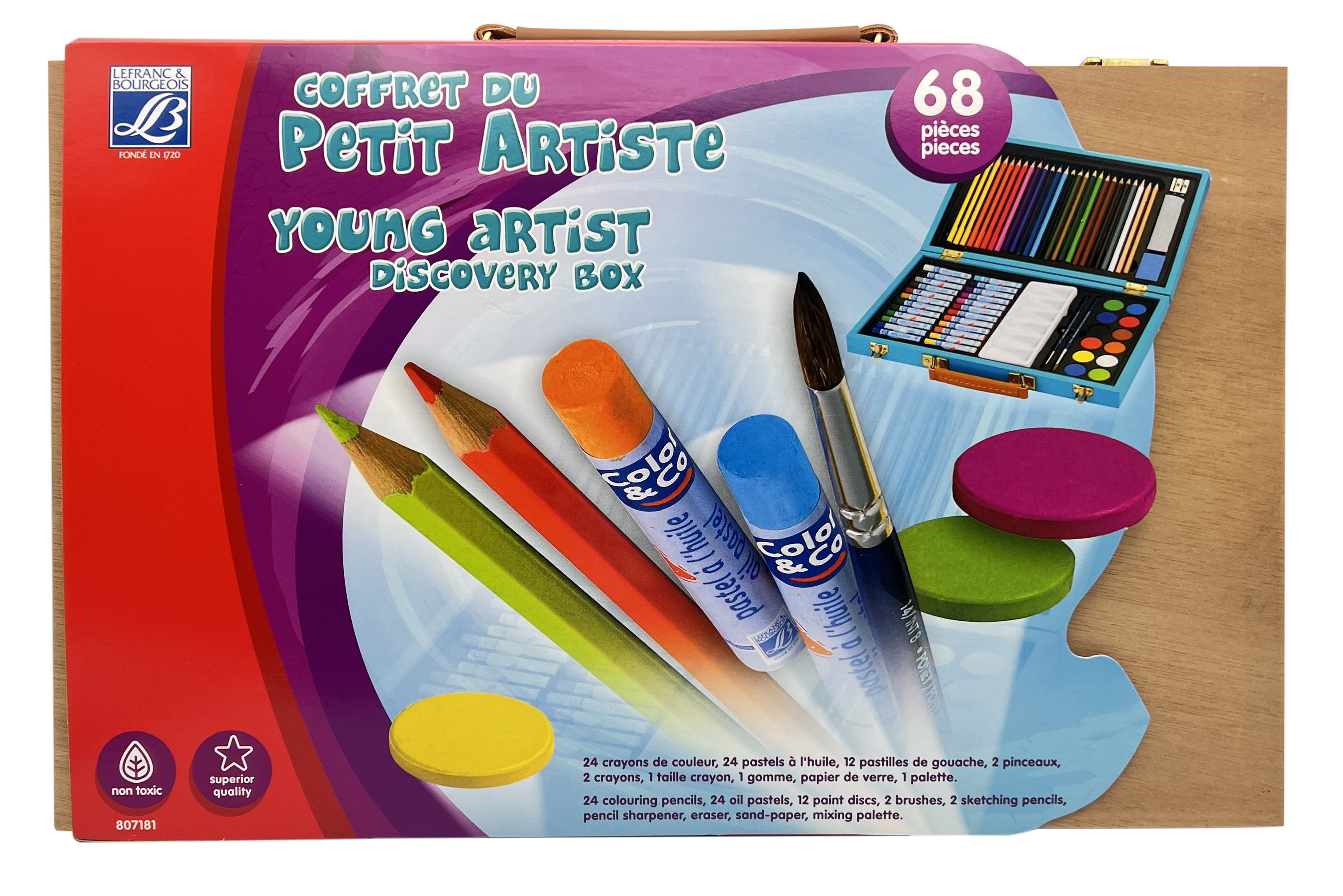 Art Set For The Young Artist Includes 68 Pieces  (1 Box)