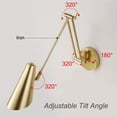 thumbnail image 4 of Kiven Vintage Plug in Wall Sconce Iron Lampshade E26 Socket, 4 of 5