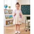 thumbnail image 3 of Aideaone Toddler Girls Long Sleeve Polo Dress with Matching Heart Crossbody Bag 2T-7T, 3 of 7