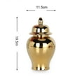 thumbnail image 6 of Esquirla Ceramic Vase Porcelain Ginger Jar Decoration Display Handicraft Ornaments Temple Jar Tea Storage Jar for Storage Tank Bedroom Gold, 6 of 6