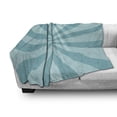 thumbnail image 3 of Vintage Blue Soft Flannel Fleece Blanket, Retro Style Radially Widening Geometric Dichromatic Blue Stripes, Cozy Plush for Indoor and Outdoor Use, 50" x 70", Slate Blue and Pale Blue, by Ambesonne, 3 of 6