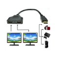 thumbnail image 2 of 1080P HDMI-compatible Port Male To 2 Female 1 In 2 Out Splitter Cable Ad Ter Durable Converter Cable HDMI-compatible black, 2 of 8
