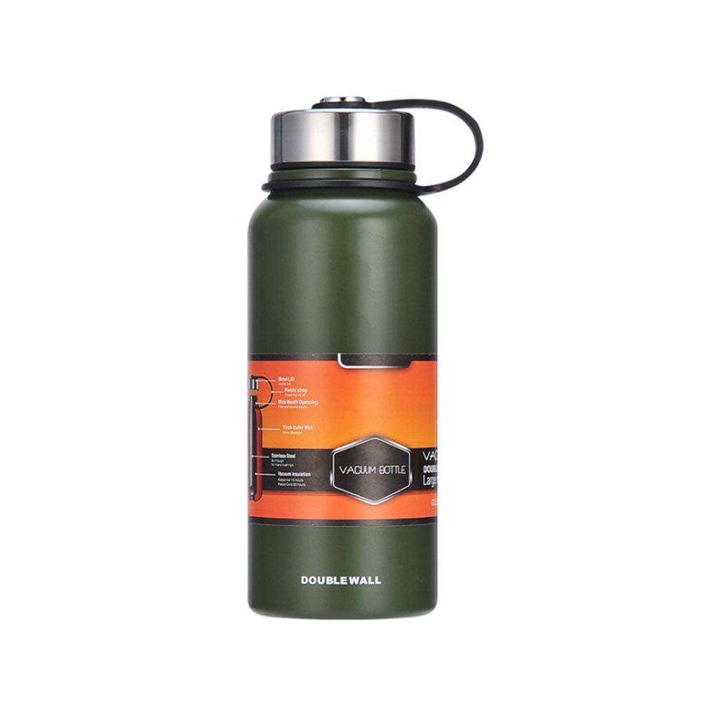 1L 32oz Large Capacity Thermos Cup Double Wall Steel Water Bottle Thermos  Bottle Keep Hot and Cold Insulated Vacuum Flask Sport - AliExpress
