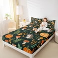 thumbnail image 4 of Homewish Autumn Fall Pumpkin Full Size Sheets,Wild Deer Hedgehog Bed Sheets,Red Fungus Mushroom Sheet Sets For Girls Teens,Luxury Bedroom Decor,4-Piece, 4 of 7