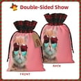thumbnail image 2 of Honeii Cool Cat Pink Sunglasses Print Small Burlap Bags,Christmas Drawstring Treat Bags Gift Bags Reusable Candy Goodie Wrapping Bags for Holiday Party Favors Supplies -Black, 2 of 8