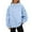 Blue, variant on Casual Crewneck Sweatshirt Comfortable Loose Fit Blank Basic Pullover Top For Daily Wear And Commuting
