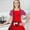 Red, variant on Viflosae Cute Apron Waterproof Apron Bow Apron Restaurant Apron Lovable for Kitchen, Cooking, Baking, BBQ, Grilling