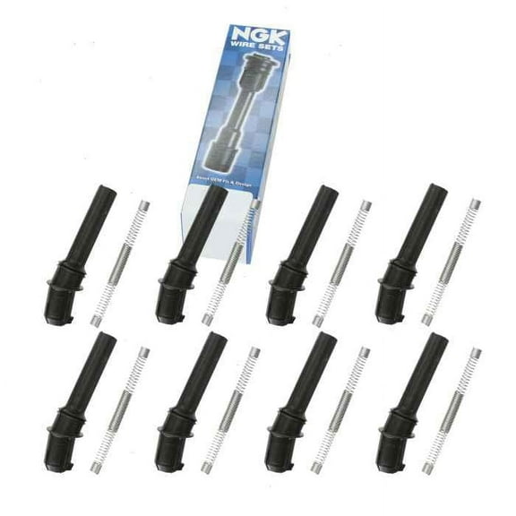 8 pc NGK Ignition Coil Boots compatible with Ford Crown Victoria 4.6L V8 1998-2011