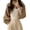 Khaki, variant on Women's Fall Open Front Shrugs Long Sleeve Boleros Lightweight Knitted Cropped Cardigan Sweaters Short Shawl