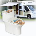 thumbnail image 6 of HELLHERO Toilet Seat Lid Cover Set Stretch & Non-Slip Toilet Top Cover Stays in Place 2-Piece Blue Hat Calf, 6 of 8