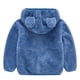thumbnail image 4 of Herrnalise - Chaqueta con capucha de forro polar para niños y niñas, bonita chaqueta con orejas de oso, cálida, para nieve, para otoño e invierno, con cremallera, abrigo para niños, prendas de vestir, 4 of 6