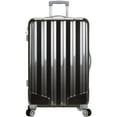thumbnail image 4 of Rockland Luggage Barcelona Piece Hardside Polycarbaonate /ABS Lugage Set with 6 Piece Travel Set & Luggage Cover, Black, 4 of 10