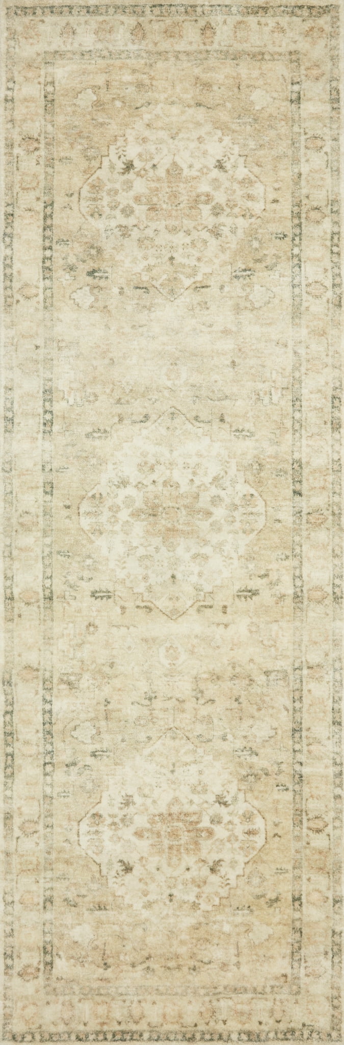 Loloi Rosette Sand / Ivory 3'-3" x 5'-3" Accent Rug