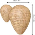 thumbnail image 2 of 4 Pack Fake Wasp Nest Decoy Hanging Wasp Trap Deterrent for Hornets Yellow Jackets Outdoor Waterproof Non-Toxic Material(8.66"×11",Warm Color), 2 of 8