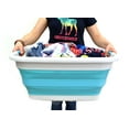 thumbnail image 5 of SAMMART Collapsible Plastic Laundry Basket - Foldable Pop Up Storage Container/Organizer - Portable Washing Tub - Space Saving Hamper/Basket, 5 of 7