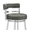 Gray and Stainless, variant on Armen Living Madrid 30" Seat Height Swivel White Faux Leather and Brushed Stainless Steel Bar Stool for Kitchen Island Counter, Set of 2