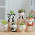 thumbnail image 2 of 2pcs Succulent Planter Animal Ceramic Flowerpots Garden Home Desk Ornament Decor, 2 of 9