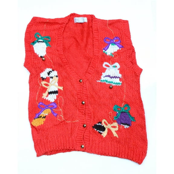 Vintage One of a kind Ugly Christmas Holiday Sweater Vest - Medium
