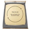 thumbnail image 4 of Lorviah Deep Pocket Fitted Sheet Only - Premium 1800 Collection - Ultra Soft, Hypoallergenic - Striped, Twin Extra Long Size, 4 of 5