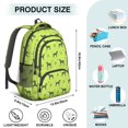 thumbnail image 5 of Dog and Dot Green Pattern Cute School Backpack Bag with Padded Back and Adjustable Shoulder Straps 16.9 X 12.6 X 5.9 Inches, 5 of 5