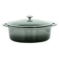 thumbnail image 3 of MegaChef 7 Quarts Oval Enameled Cast Iron Casserole in Red, 3 of 4