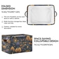 thumbnail image 2 of Yayeee 2 Pack Canvas Storage Basket with Handles for Shelves Fabric Bins Closet Organizer, Halloween Houses Pattern, 2 of 8