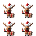 thumbnail image 1 of Alce Dibujos Animados Acrílico Navideño Con Sombrero Navidad Decoraciones Colgantes para (1), 1 of 2