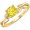 Yellow, variant on 925 Sterling Silver 14K White Gold Finish Round Cut Yellow Sapphire Leaf Solitaire Engagement Ring For Womens