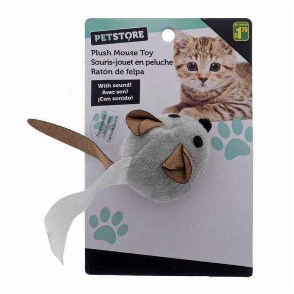 Greenbrier Kennel Club Cat Toy-Plush Mouse With Motion Sound