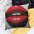 thumbnail image 2 of BANET Red and Black Throw Pillow Cushion Cover, Cosmetic in Colors of , Decorative Square Accent Pillow Case 12x12in, 2 of 5