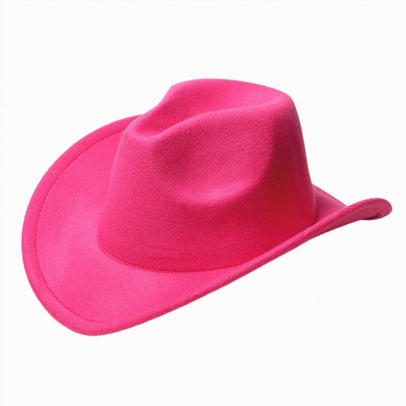 CAUYDY Kid Boys Cattleman Cowboy Hats Girls Fall Cowgirl Hat for Toddler Baby Youth Summer Fashion Sun Beach Hat Gift for Children Sizes 4-10 Years,Hot Pink