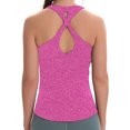 thumbnail image 4 of New Women Solid Slim Vest Top Women Racerbacks Workout Yoga Tank Tops Sleeveless Women Activewear Tops, 4 of 7