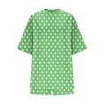 thumbnail image 5 of BRGZLK Women's Short Sleeve Sets Summer Fashion Round Neck Polka Dot Short Sleeve Tops and Shorts Loose Lightweight Breathable Comfy Set Green M, 5 of 6