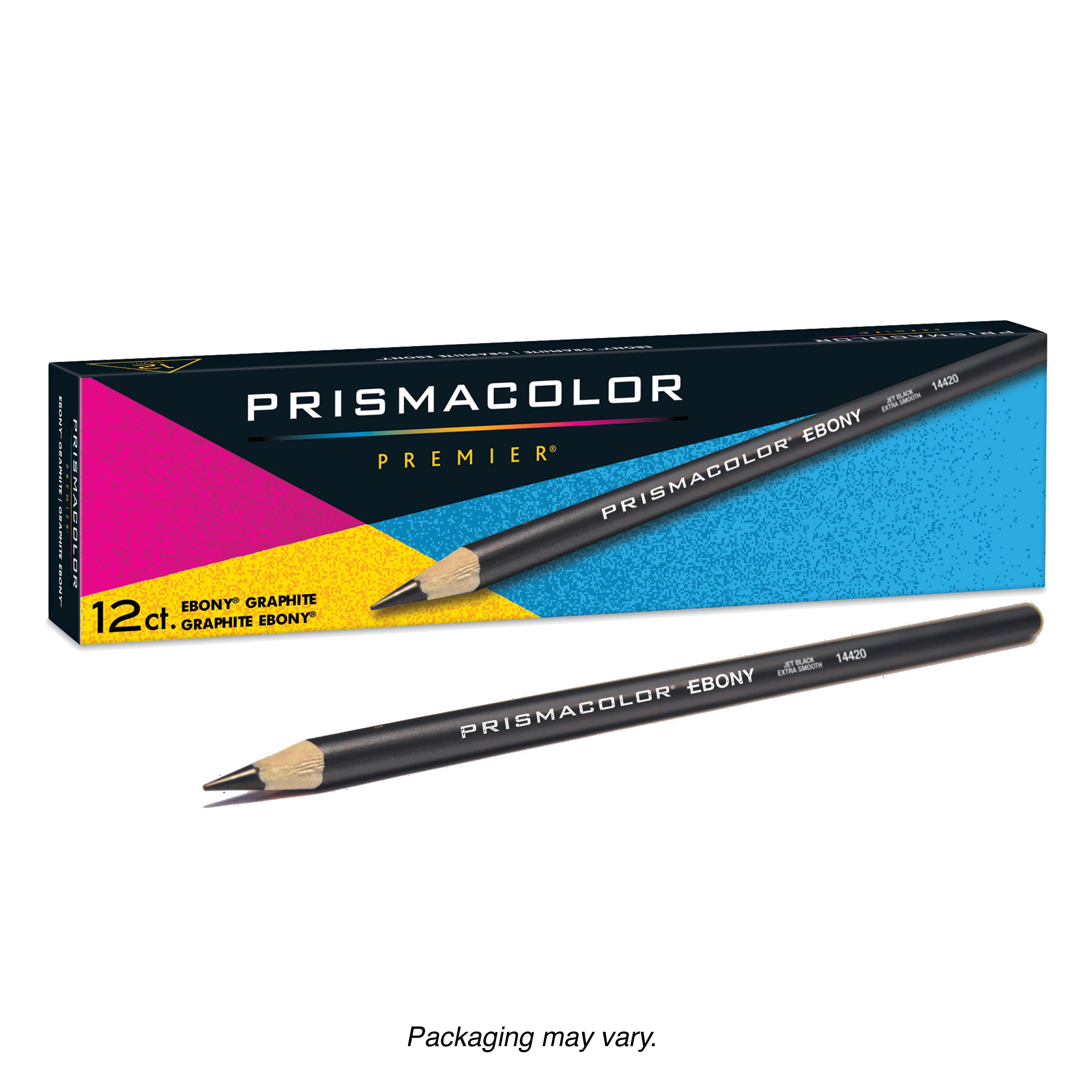 12PC Sanford Prismacolor Ebony Pencil Jet Black Graphite Drawing Sketching