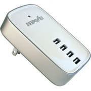 DigiPower ACD-4XRW 4-Port USB Travel Charger, Black or White