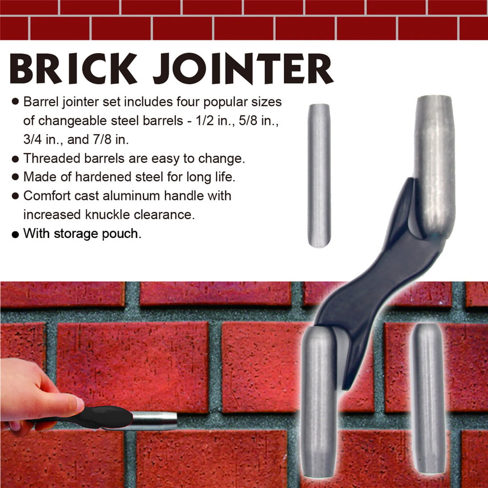 Brick Jointer Barrels,bricklaying Jointer,brick Jointer Marshalltown,hardened Steel Brick Jointer Tool For Professional Bricklayers And Masonry,4 Sizes