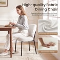 thumbnail image 6 of EOP Upholstered Dining Chairs Set of 2, Mid-Century Modern Dining Room Chairs with Curved Backrest and Metal Legs, Chair Kitchen for Dining Room, Beige, 6 of 11