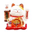thumbnail image 1 of GUOOL Cat Figurine Car Dashboard Decor for Cabinet Bookshelf Spring Festival E, 1 of 7