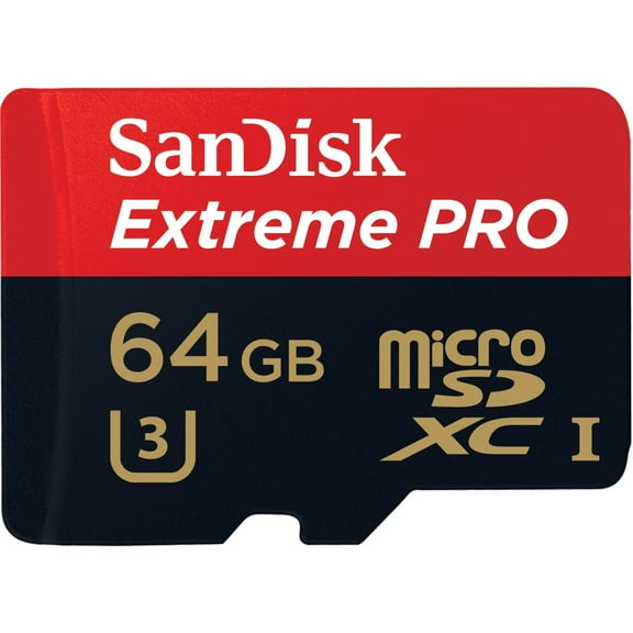 SanDisk Extreme Pro 64GB Class 10 UHS-I Micro SDXC Flash Memory Card